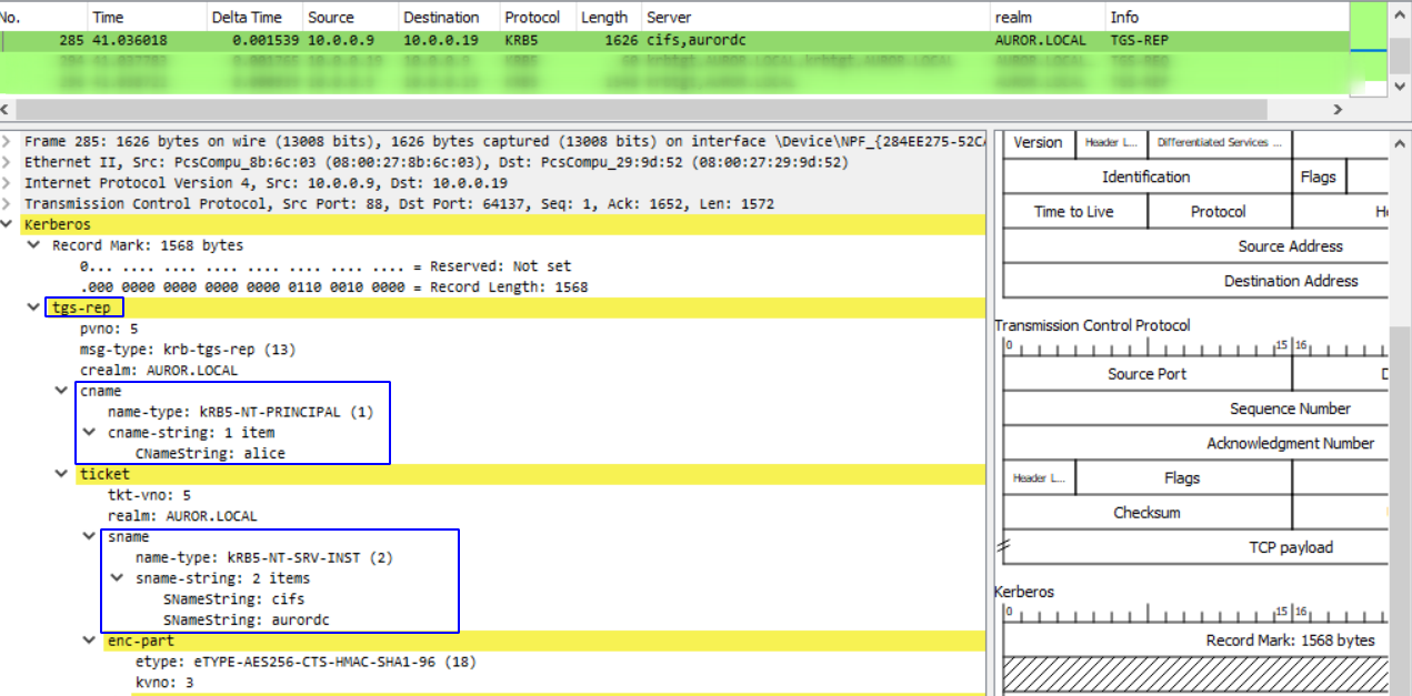 tgs-rep-captured-in-wireshark